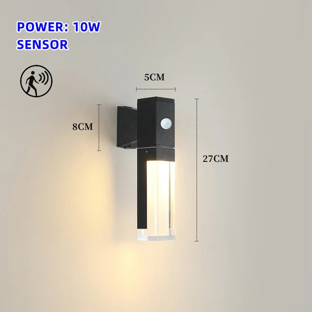 Luminoir Protecteur | Lampe Extérieure Intelligente | Capteur de Mouvement | LED | IP65 Étanche | Aluminium Noir | 10W/20W | Installation Facile