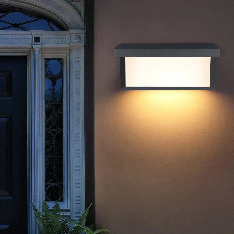 AquaLuxe LED | Außen Wandleuchte | Wasserdicht | Langlebiges Aluminium | Modernes Design | Energieeffiziente Beleuchtung | Für Garten und Terrasse
