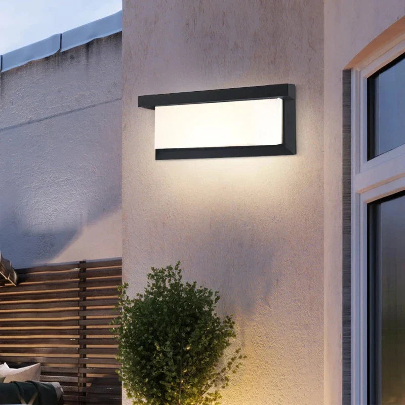AquaLuxe LED | Applique murale extérieure | Étanche | Aluminium durable | Design moderne | Éclairage économe en énergie | Pour jardin et terrasse
