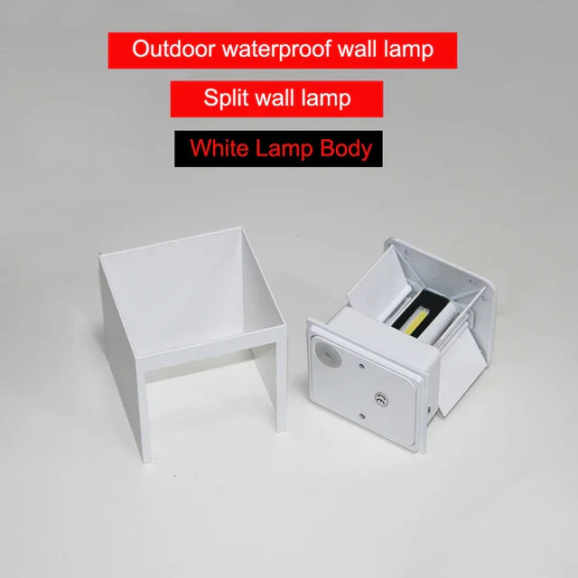 AquaShield | Moderne Außenbeleuchtung | Schwarz-graues Aluminium | Wasserdichte Lampe | Einfache Installation | Energiesparend | 85-265V | 10 cm x 5