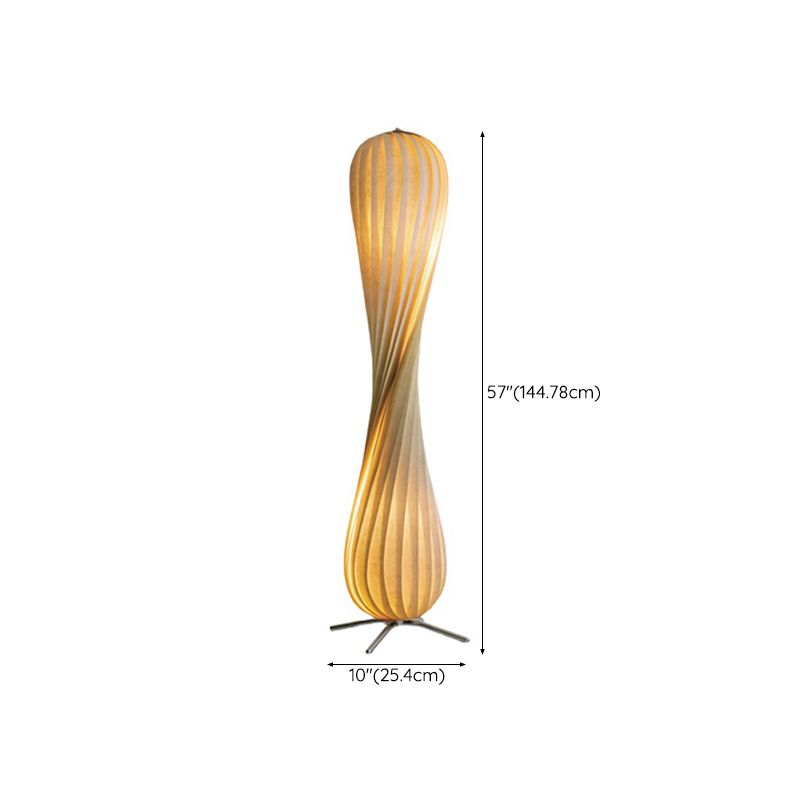 Fervetta | Unik Design Stehlampe | Elegant Modern | Gedrehter Look | Warmes Blickfang | Passt zu Wohnzimmer Schlafzimmer Büro | Einfache Installation