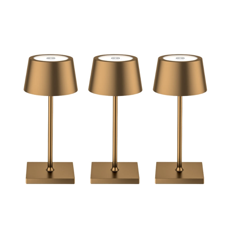 Sanne™ | Lampe de table LED portable | Design étanche | Luminosité réglable | Aluminium inoxydable | Sans fil & rechargeable | Design élégant de