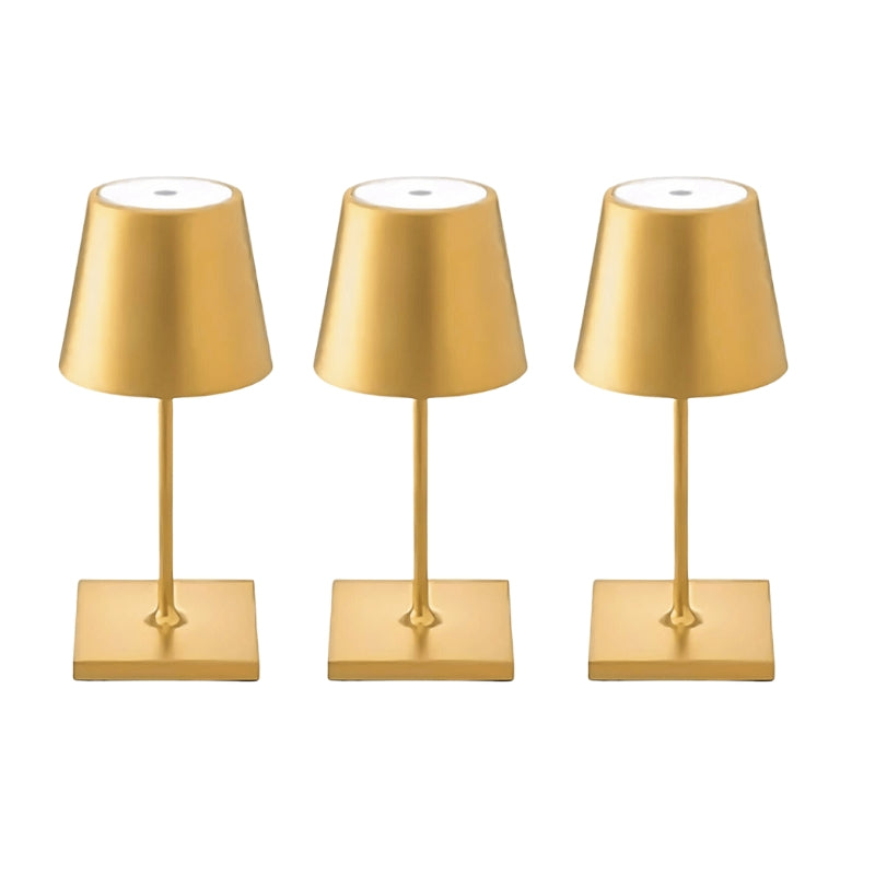 Sanne™ | Lampe de table LED portable | Design étanche | Luminosité réglable | Aluminium inoxydable | Sans fil & rechargeable | Design élégant de