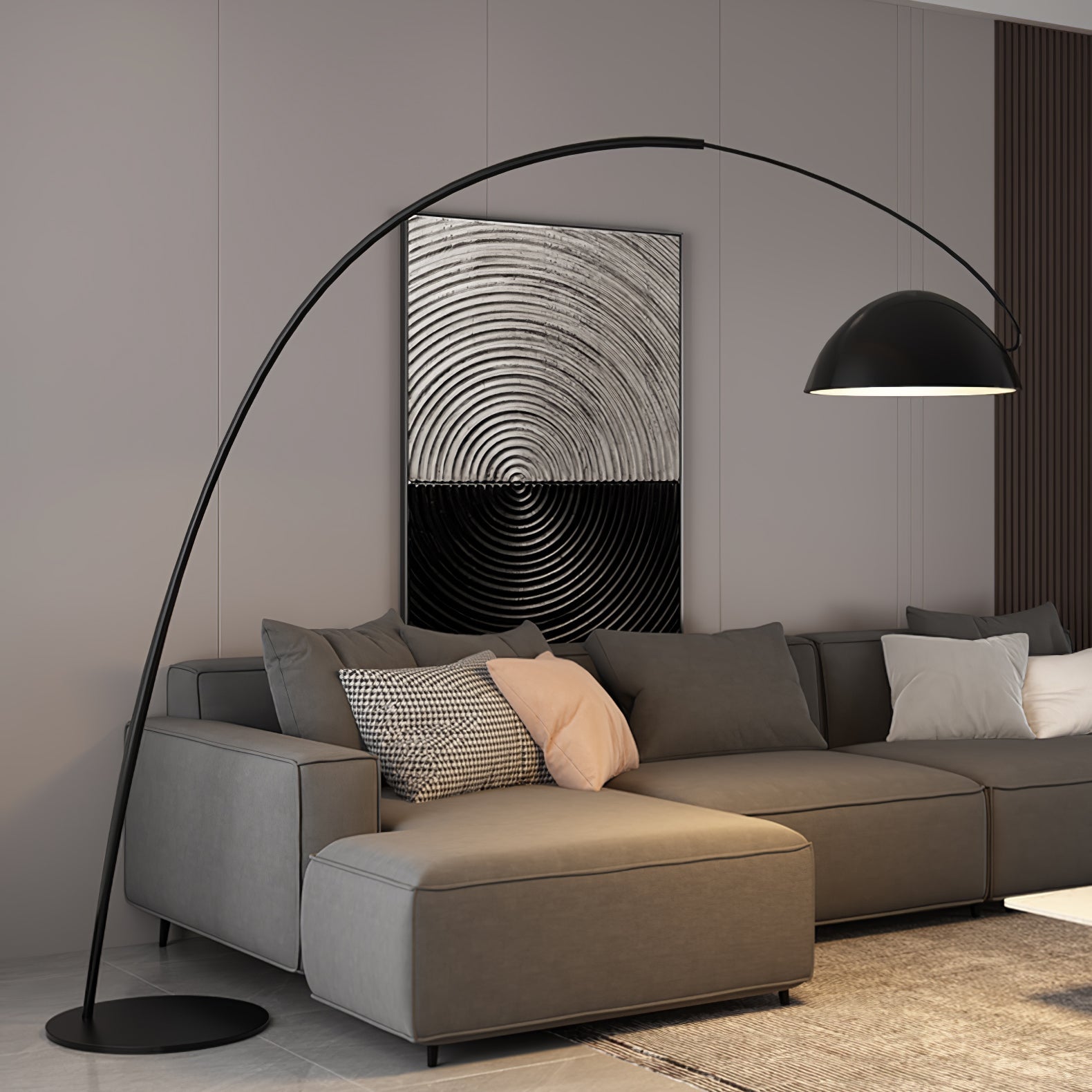 Skandinavische Stehlampe | Flexibler Rotierender Schirm | Schlankes Metall-Design | LED/Edison Kompatibel | UL, ETL, CE Zertifiziert | Verstellbarer