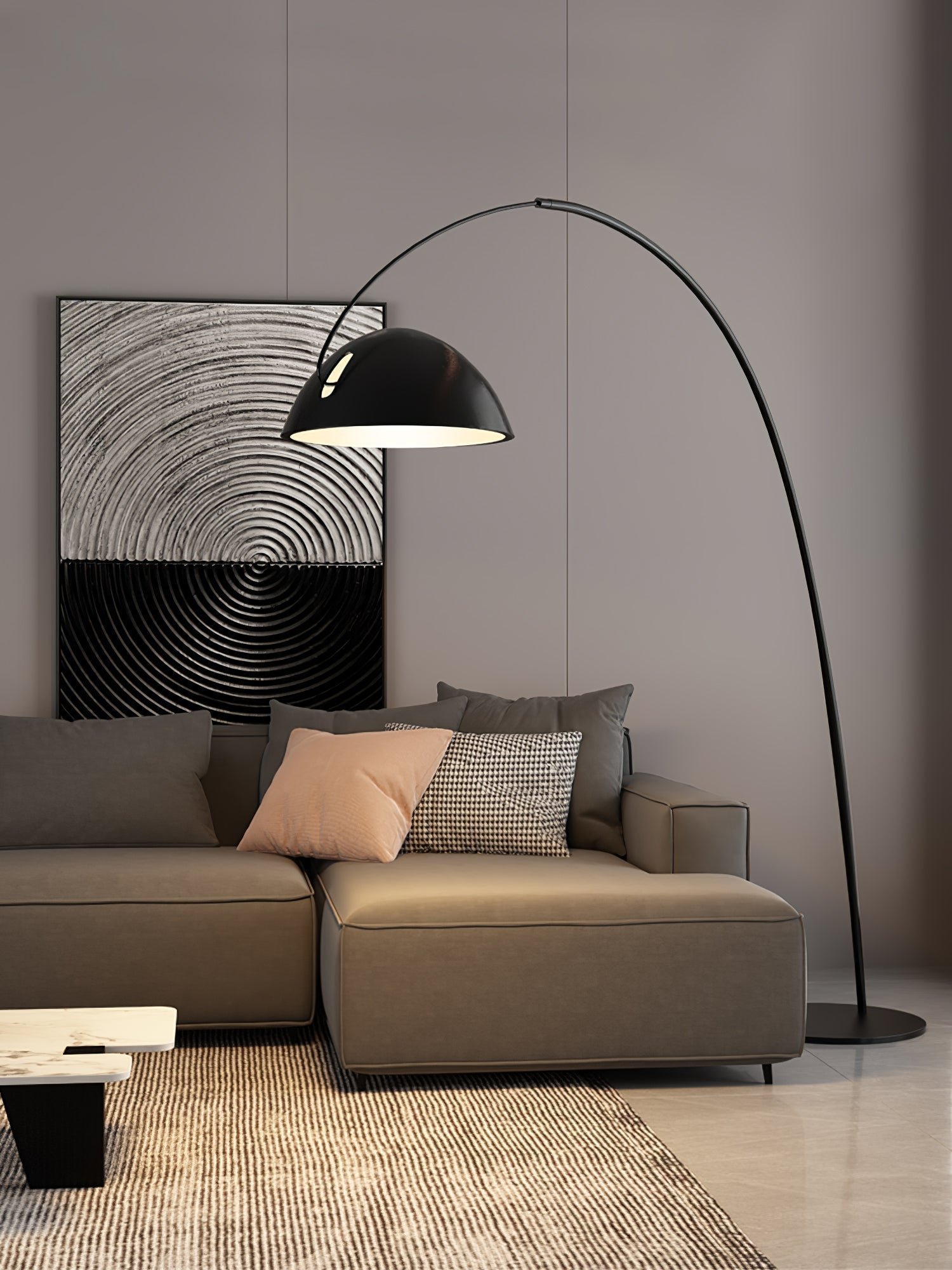 Skandinavische Stehlampe | Flexibler Rotierender Schirm | Schlankes Metall-Design | LED/Edison Kompatibel | UL, ETL, CE Zertifiziert | Verstellbarer