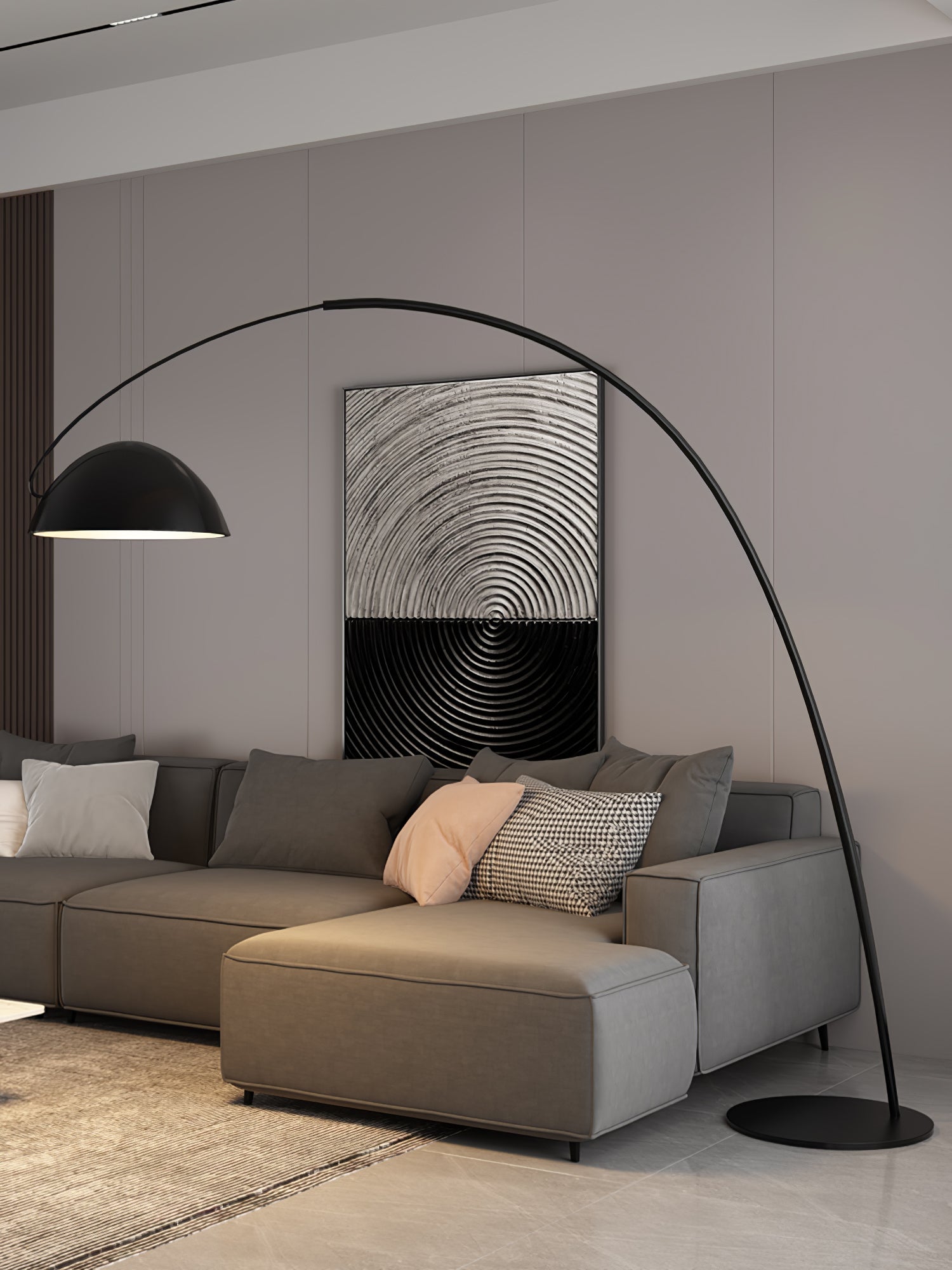 Skandinavische Stehlampe | Flexibler Rotierender Schirm | Schlankes Metall-Design | LED/Edison Kompatibel | UL, ETL, CE Zertifiziert | Verstellbarer