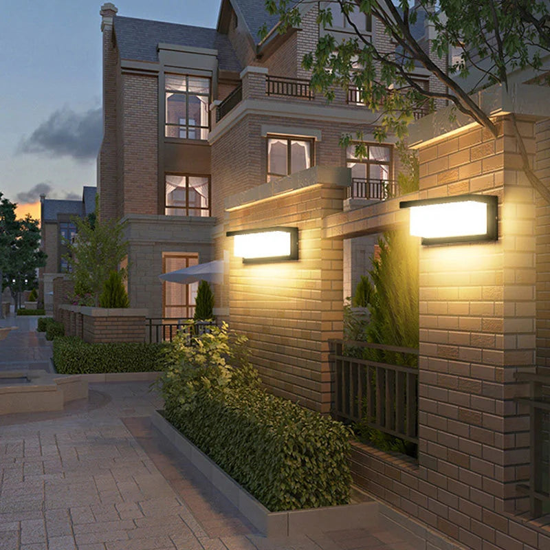 Applique murale à cellules solaires | Design luxueux | Cadre en aluminium résistant aux intempéries | Éclairage économe en énergie pour les espaces