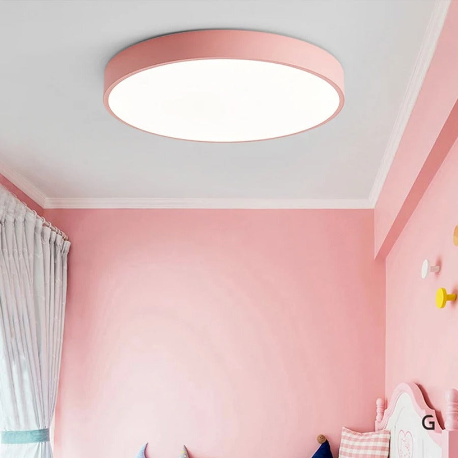 Træ LED Loftlampe | Cirkulær Design | Skandinavisk Stil | Metal + Akryl Materiale | 220V | 5-10m² Belysning | Ideel til Soveværelse Balkon Studie | Moderne Elegance