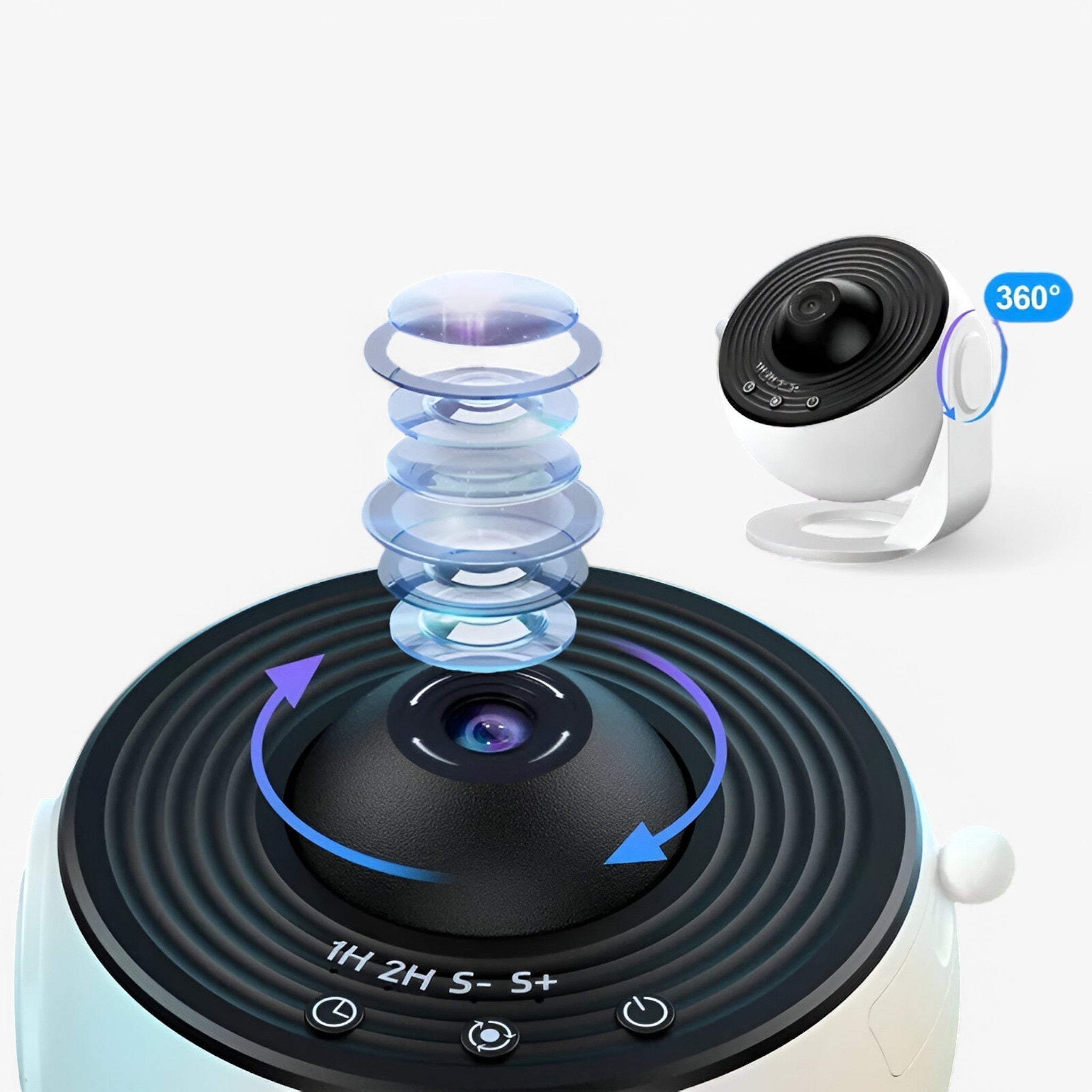 GalaxyDream™ | Stjernehimmel Projektor | 360° Rotering | HD & Ultra Klar | 13 Rumtema Projektioner | Kosmisk Natlys | Rolig & Søvnvenlig | Universum i Dit Soveværelse