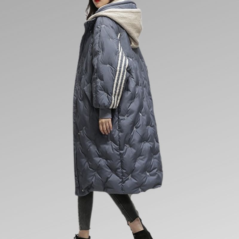 Romy | Langforet Vinterfrakke til Kvinder | Sort | Elegant og Varmeisolerende | Vejrbeskyttende Design | Størrelse S-3XL
