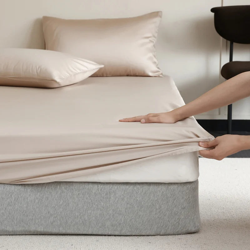 PureSilk | Lagen i Mulberry Silke | Naturligt Kølende og Blødt Sengelinned | Eksklusiv Luksus | Perfekt Pasform og Stil | Fugttransporterende og Hudvenlig Sovekomfort | Elegante Farver | Hjem og Indretning