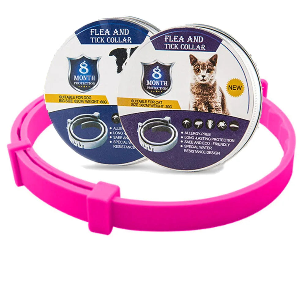 SafeGuard | Verstellbares Halsband für Hunde und Katzen | 8 Monate Floh- und Zeckenschutz | Wasserdichtes und chemiefreies