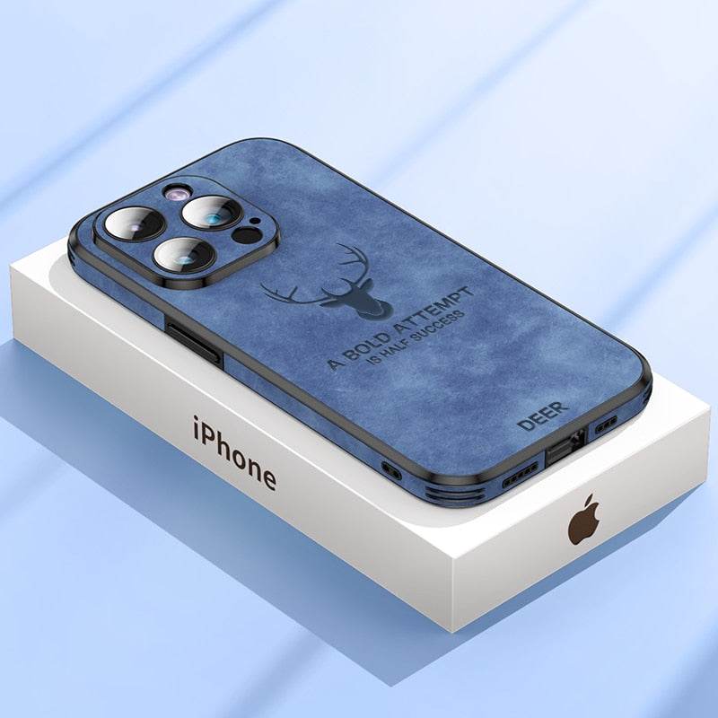 Læderetui til iPhone | Stilrent Design | Stødsikker Beskyttelse | Høj Kvalitet | Tilpasset Pasform | Fås i Flere Farver | Let og Slankt design | Stilfuldt Cover