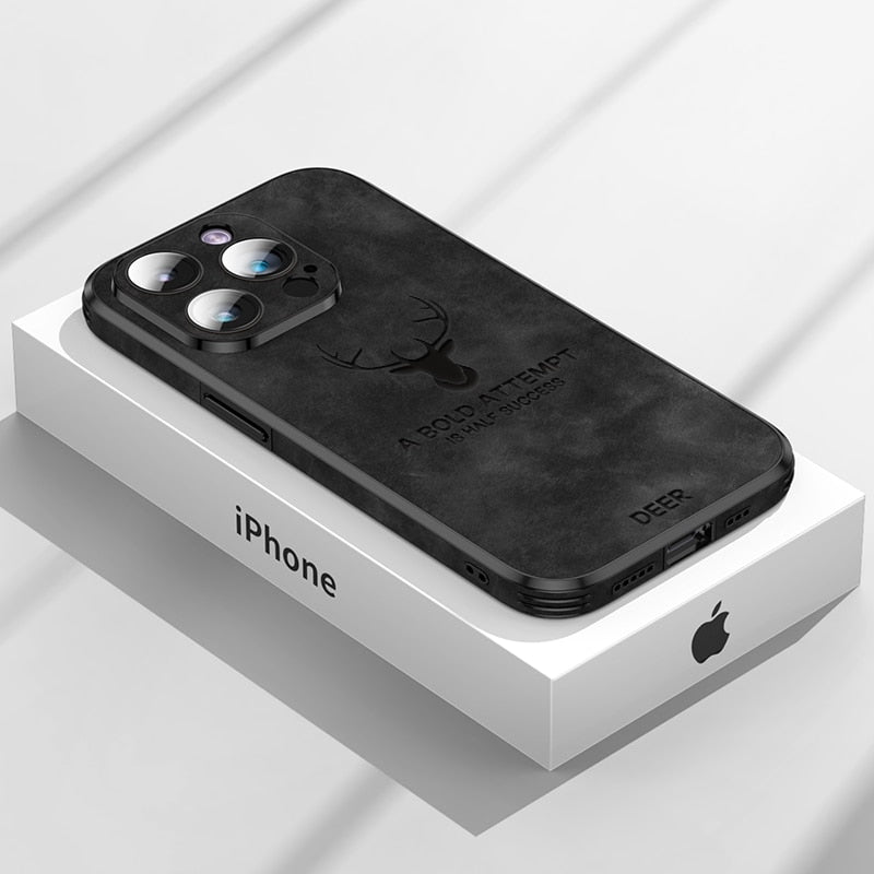 Læderetui til iPhone | Stilrent Design | Stødsikker Beskyttelse | Høj Kvalitet | Tilpasset Pasform | Fås i Flere Farver | Let og Slankt design | Stilfuldt Cover