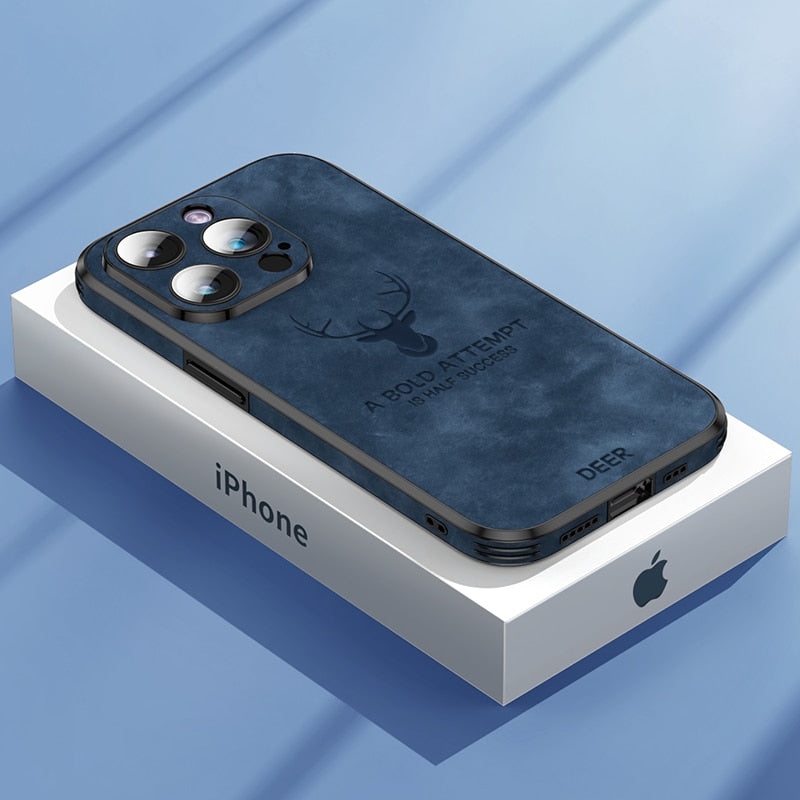 Læderetui til iPhone | Stilrent Design | Stødsikker Beskyttelse | Høj Kvalitet | Tilpasset Pasform | Fås i Flere Farver | Let og Slankt design | Stilfuldt Cover