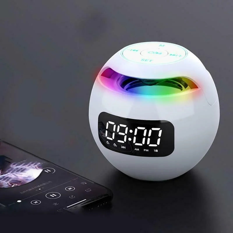 Bluetooth-højttaler med vækkeur | Farverig LED-natlampe | 2200mAh batteri | 5W højttaler | Bevægelsesfølsom skærm | Bluetooth 5.0 | Flere farvemuligheder | Kompakt design