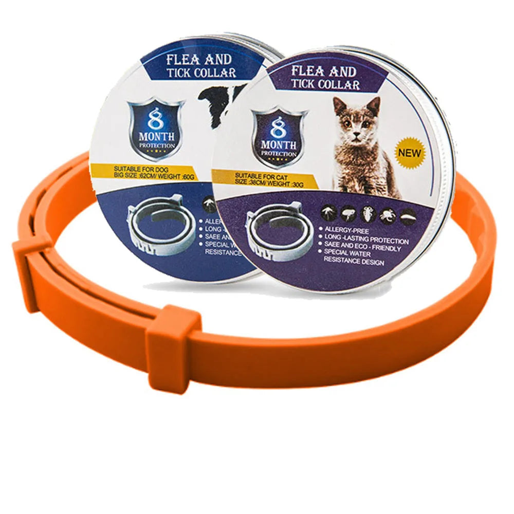 SafeGuard | Verstellbares Halsband für Hunde und Katzen | 8 Monate Floh- und Zeckenschutz | Wasserdichtes und chemiefreies