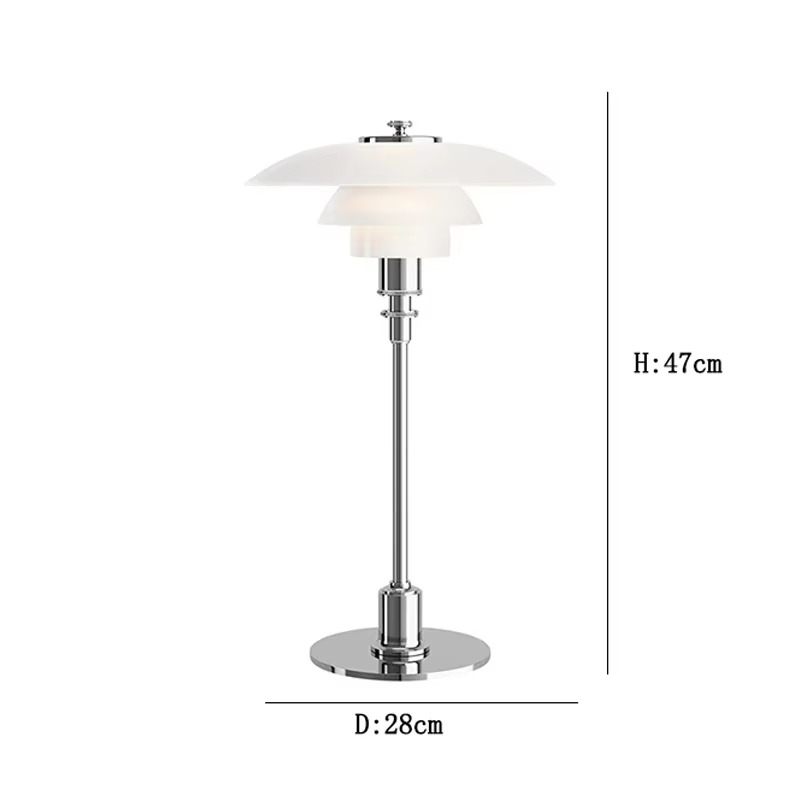 Designerlampe i jern og glas | Nordisk bordbelysning med LED | Moderne design | Dæmpbar lyskilde | E27 sokkel | Skandinavisk stil | Ideel til moderne indretning | Varm atmosfære | AC 90-260V