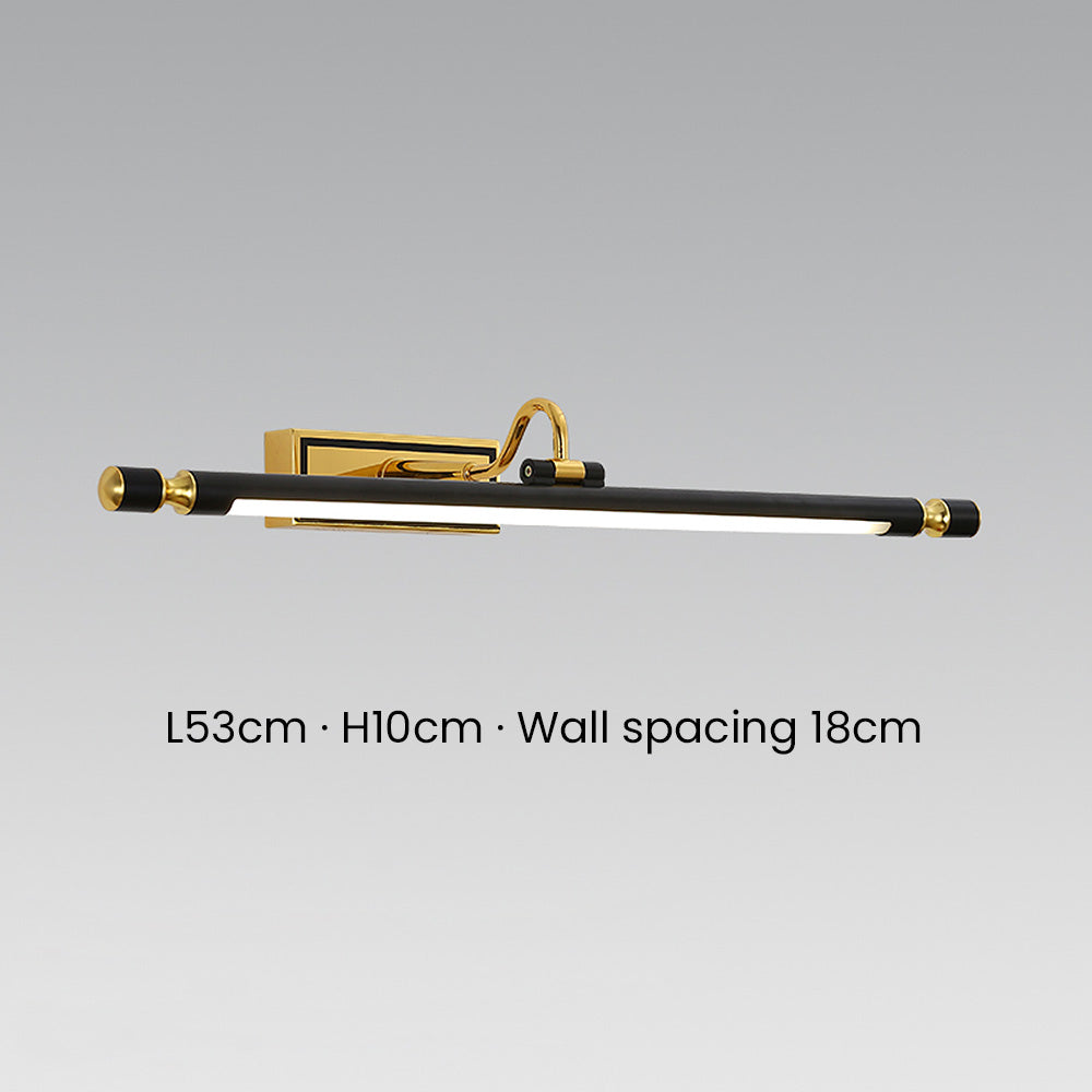 LED-badrumslampor | Modern svart väggmonterad belysning | LED ingår | Järn och akryl | Trådbunden strömkälla | Enkel installation | 110–120 V | Elegant och funktionell design