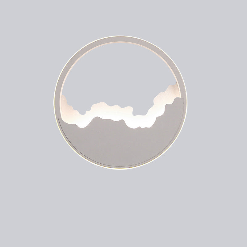 Oval LED Wandleuchte | Modernes Design | Welliges Aussehen | Eisen und Acryl Material | 14-19W | 1400-1900lm | Grau | Für Wohnzimmer oder