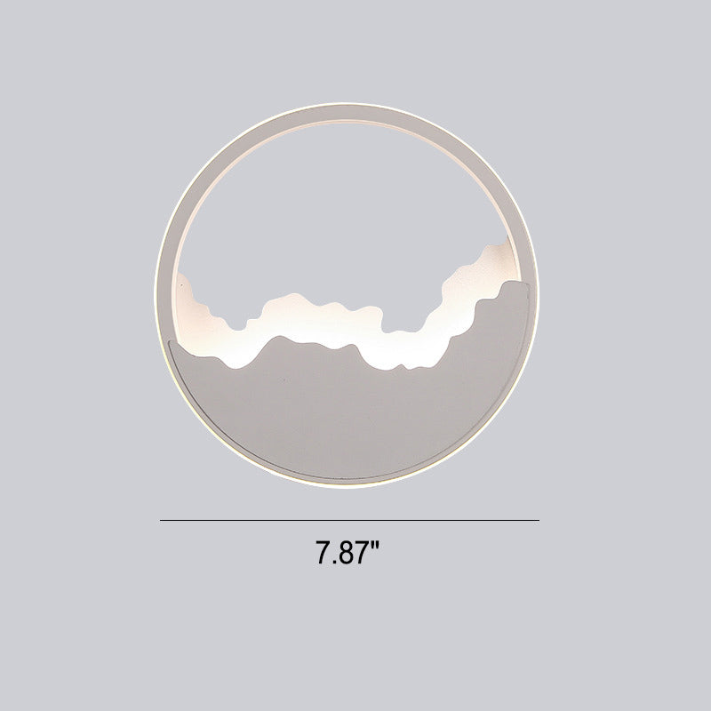 Oval LED Wandleuchte | Modernes Design | Welliges Aussehen | Eisen und Acryl Material | 14-19W | 1400-1900lm | Grau | Für Wohnzimmer oder