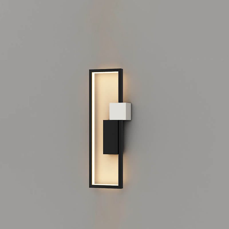 LumiSil | Moderne Wandleuchte | Quadratisches Design | Eisen & Silikon | Energieeffiziente LED | Schwarz | 25x25x5 cm | 220V | 6W | Stilvoll und