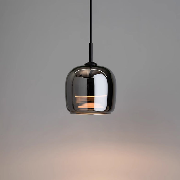 NobleShine lampe | Design scandinave | Verre noir | Élégance moderne | Lumière LED | 35 cm de hauteur | Parfait pour salle à manger et salon