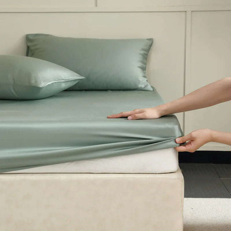 PureSilk | Lagen i Mulberry Silke | Naturligt Kølende og Blødt Sengelinned | Eksklusiv Luksus | Perfekt Pasform og Stil | Fugttransporterende og Hudvenlig Sovekomfort | Elegante Farver | Hjem og Indretning