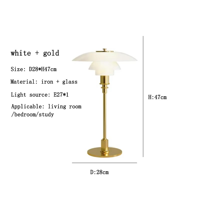 Designerlampe i jern og glas | Nordisk bordbelysning med LED | Moderne design | Dæmpbar lyskilde | E27 sokkel | Skandinavisk stil | Ideel til moderne indretning | Varm atmosfære | AC 90-260V