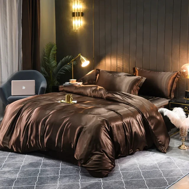 SilkComfort | Højkvalitets 100% Silke Dyne | Temperaturregulerende Luksus Sengetøj | Elegant Ensfarvet Design | Komfortable Dynebetræk
