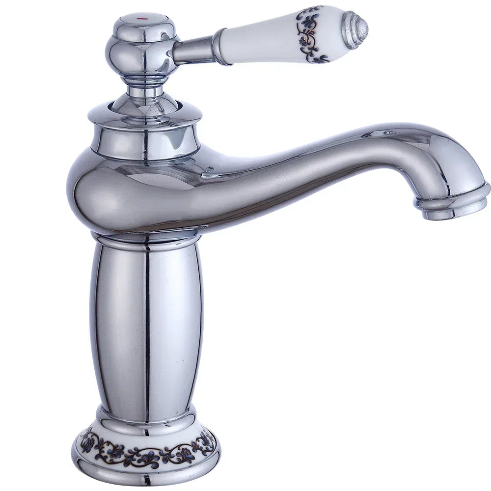 RoyalFlow | Vintage armatur i jern med guld finish | Eksklusivt retro design | Luksuriøs stil til badeværelset | Robust og holdbart | Nem installation | Elegance til hjemmet | Perfekt til moderne indretning