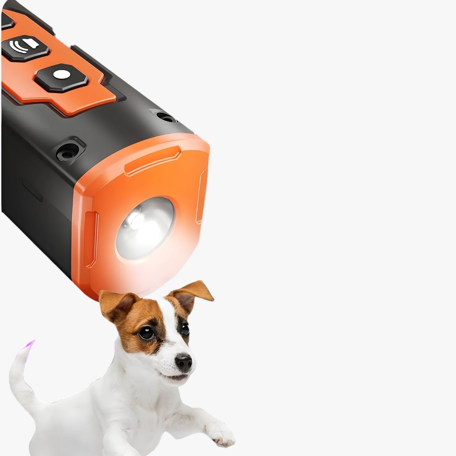 Amos | Ultrasound anti-barking device – genopladelig med LED-lommelygte