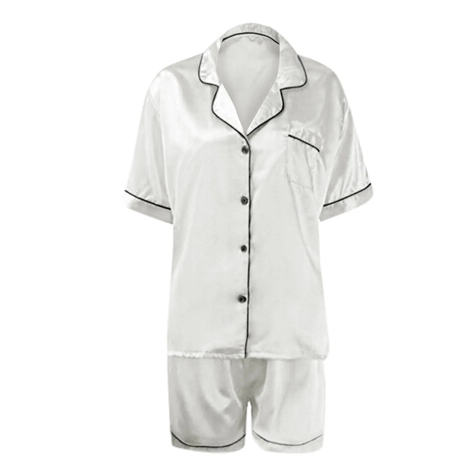 Aurelia Pyjamasæt | Satin Silke Luksus | Blød Komfort | Temperaturregulering | Elegant Design