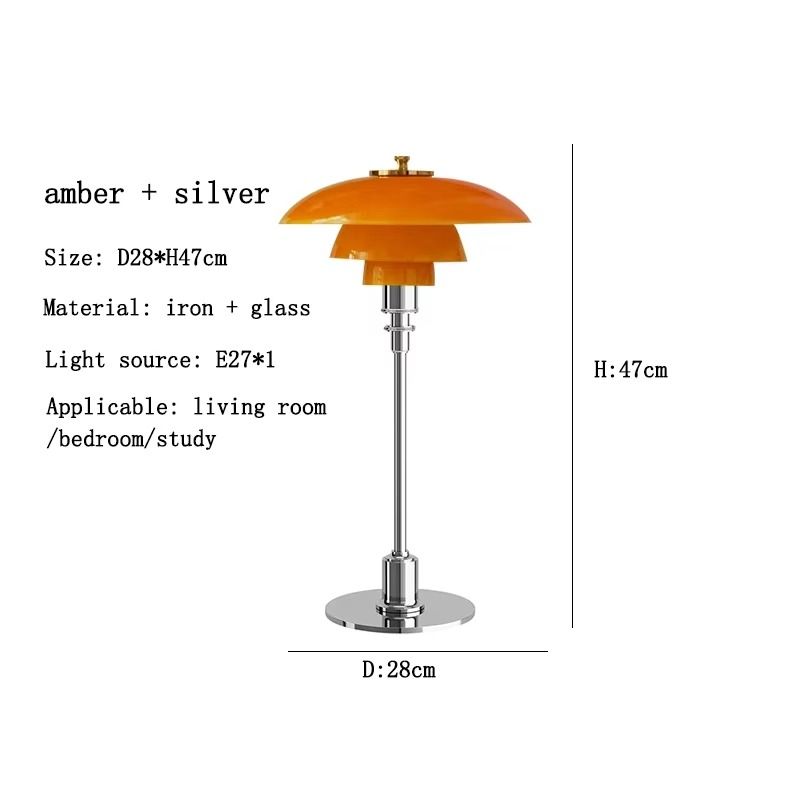 Designerlampe i jern og glas | Nordisk bordbelysning med LED | Moderne design | Dæmpbar lyskilde | E27 sokkel | Skandinavisk stil | Ideel til moderne indretning | Varm atmosfære | AC 90-260V