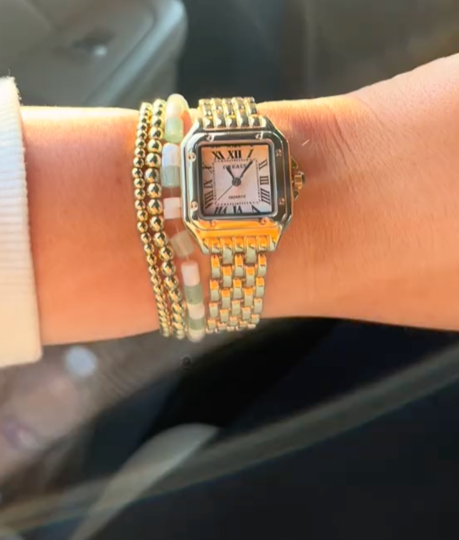 AURELIA | Elegancki zegarek ze stali nierdzewnej z wygodnym paskiem i smukłą tarczą o średnicy 25