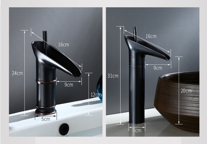 Antik Vandfaldsarmatur | Messing Finish | Luksuriøst Baddesign | Holdbart Materiale | Nem Installation | Klassisk Udseende | Perfekt til Badeværelsesvask | Elegant Vandstrøm | Høj Kvalitet