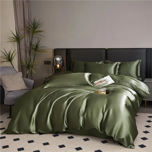 SilkComfort | Højkvalitets 100% Silke Dyne | Temperaturregulerende Luksus Sengetøj | Elegant Ensfarvet Design | Komfortable Dynebetræk