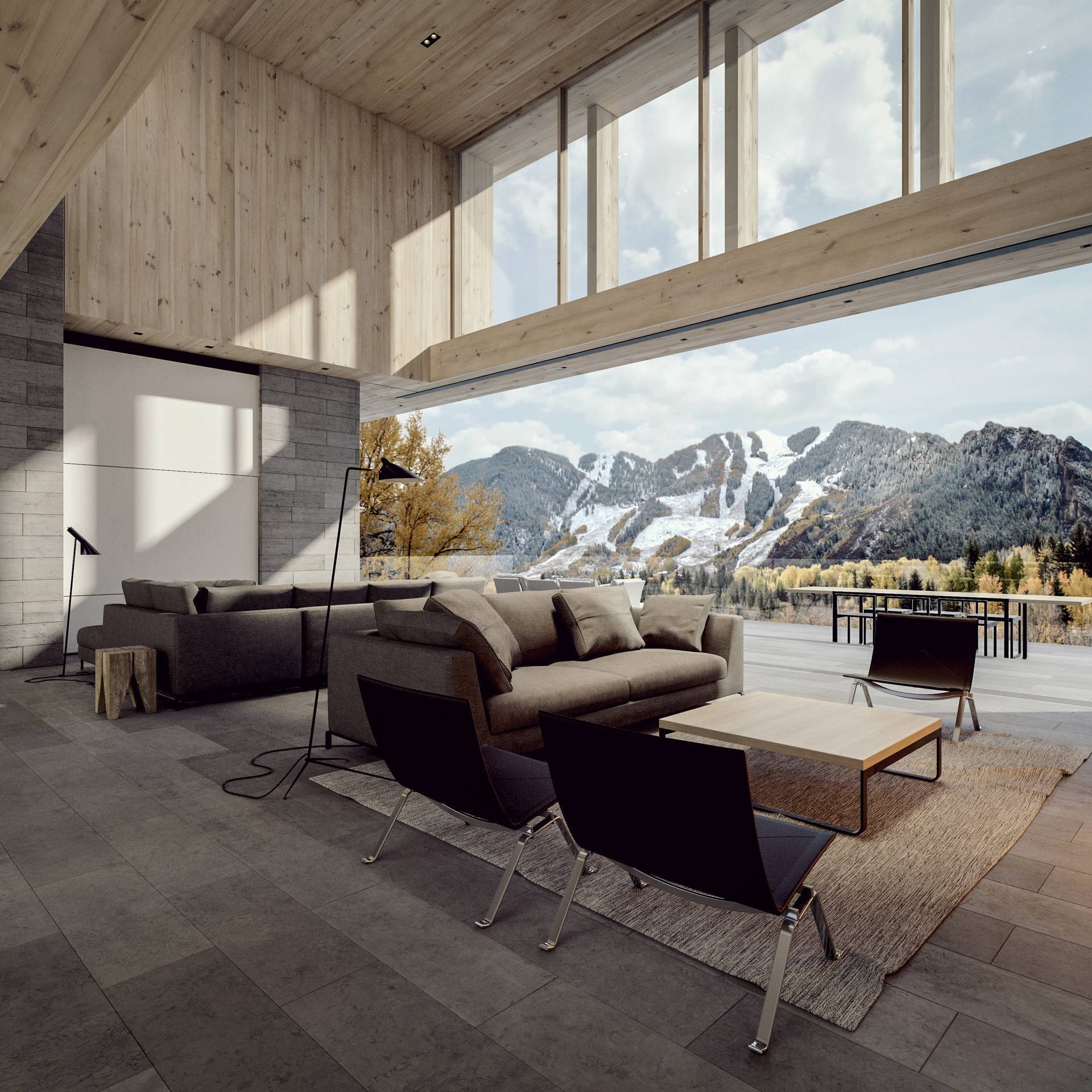 Serge Mouille | Dreibeinige Stehlampe | Verstellbare Arme | Skulpturales und kinetisches Design | Metall- und Messingmaterialien | LED- oder