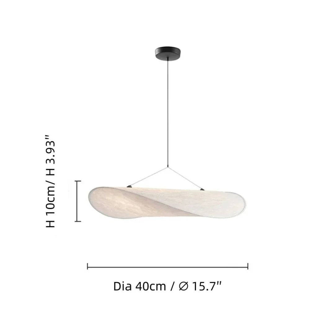 Sivelle Pendel Lampe | Wabi-Sabi Design | Kreativ Silke | Organisk Form | Integreret LED | Sort/Hvid