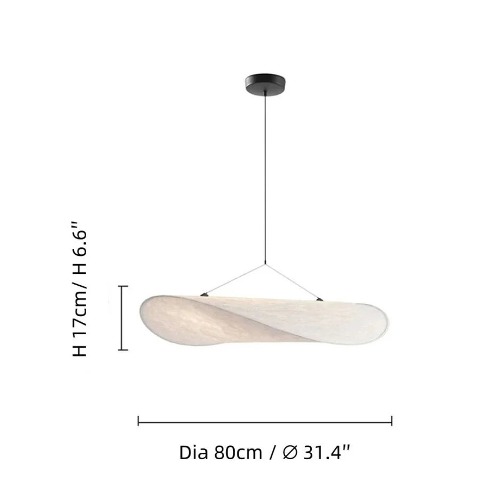 Sivelle Pendel Lampe | Wabi-Sabi Design | Kreativ Silke | Organisk Form | Integreret LED | Sort/Hvid