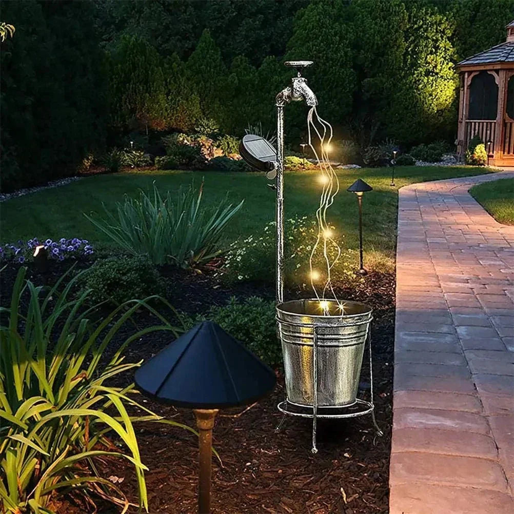 EcoFlow | Éclairage extérieur solaire et lampe d'arrosage | 10m | 40 LED | Résistant aux intempéries | Décoration de jardin