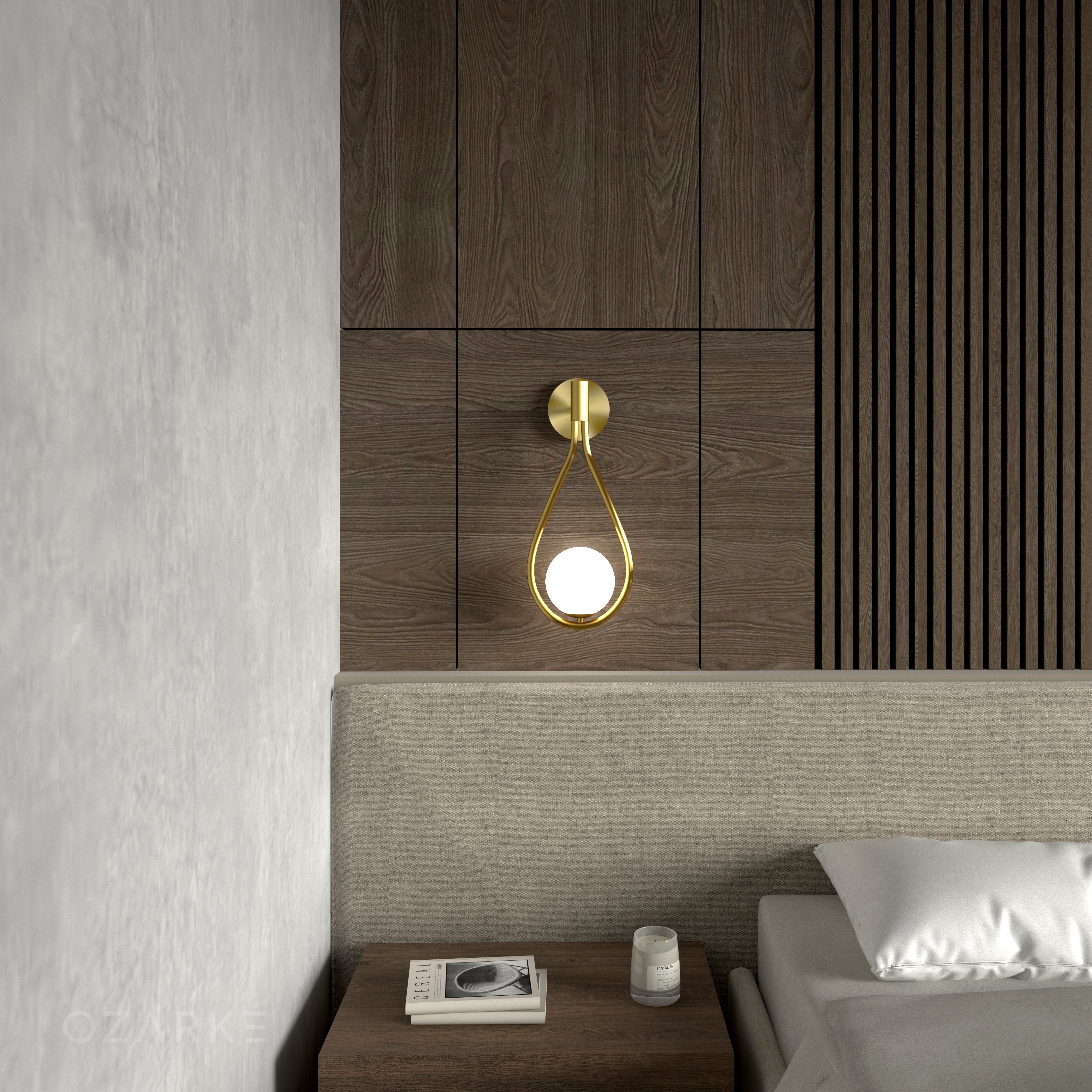 Tropfen Wandleuchte | Gold Tropfenform | Modernes Design | Eisen & Glas | 45 cm Höhe | Inklusive G9 Glühbirne | Warmes Licht 3000K | Elegante