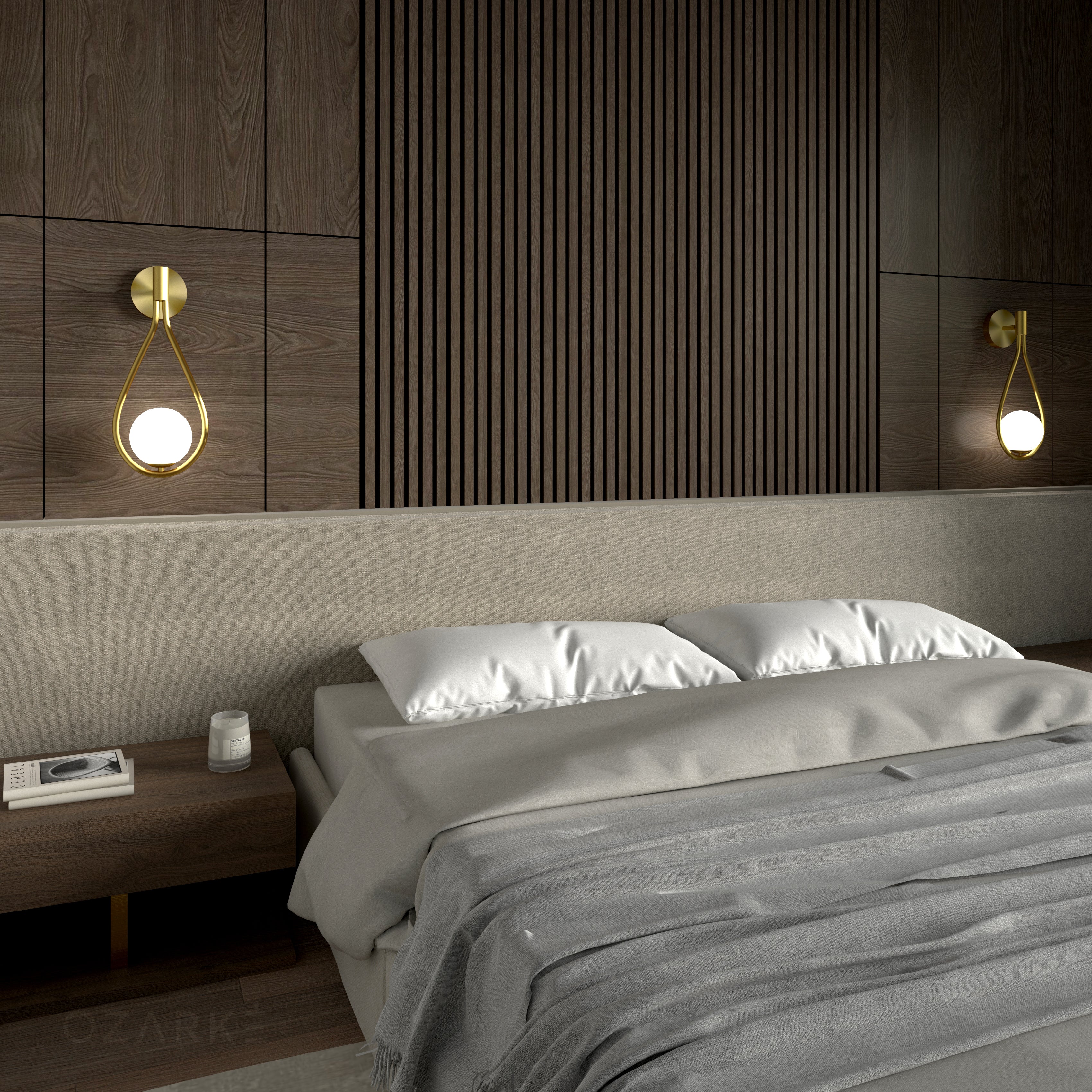 Tropfen Wandleuchte | Gold Tropfenform | Modernes Design | Eisen & Glas | 45 cm Höhe | Inklusive G9 Glühbirne | Warmes Licht 3000K | Elegante