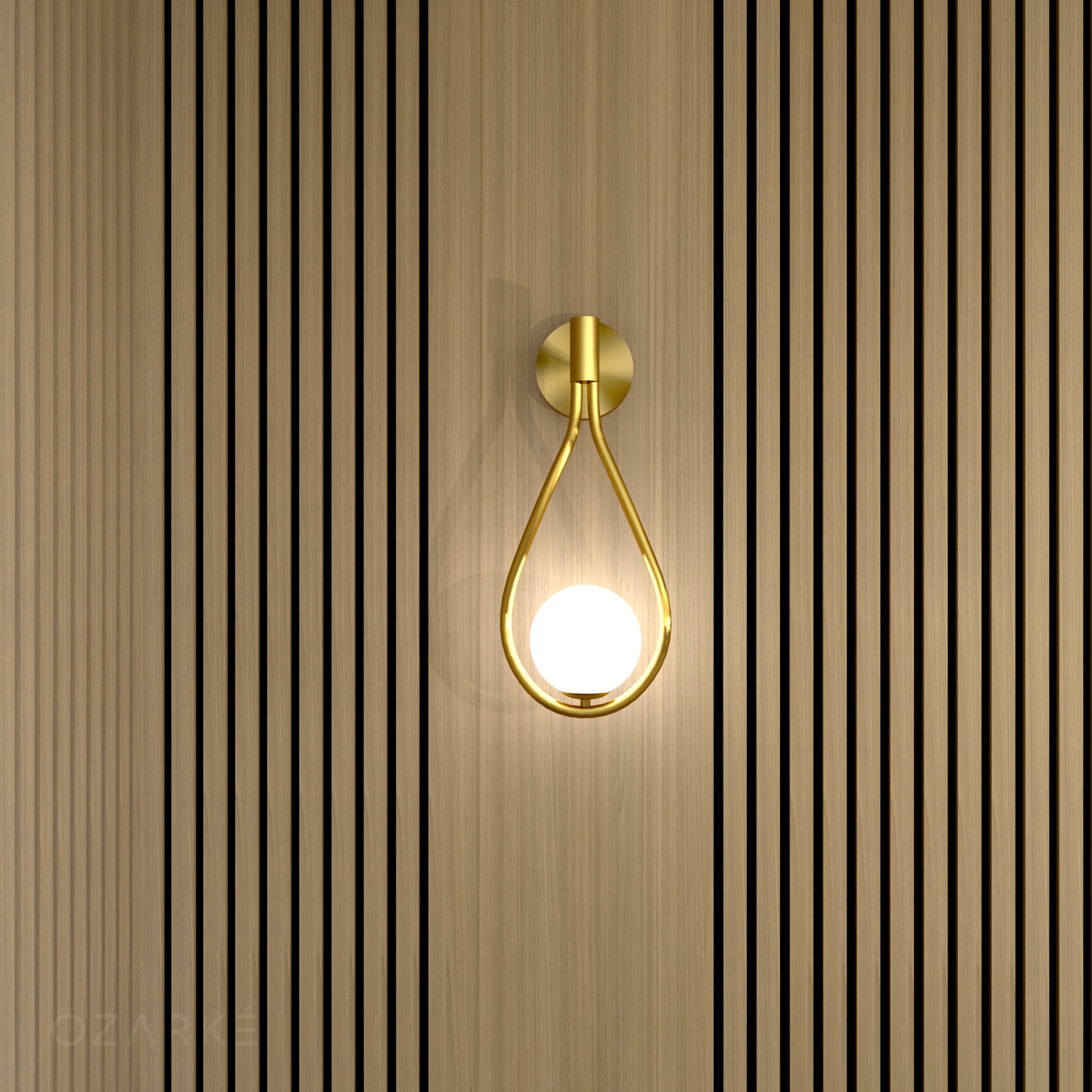 Tropfen Wandleuchte | Gold Tropfenform | Modernes Design | Eisen & Glas | 45 cm Höhe | Inklusive G9 Glühbirne | Warmes Licht 3000K | Elegante