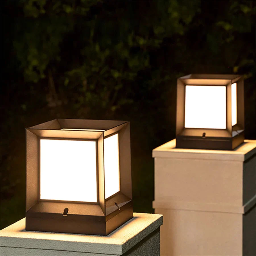 Luminoir LumiPillar | Élégante lampe extérieure | Éclairage sur pied pour allée et jardin | Design moderne en aluminium et verre | IP65 résistant aux