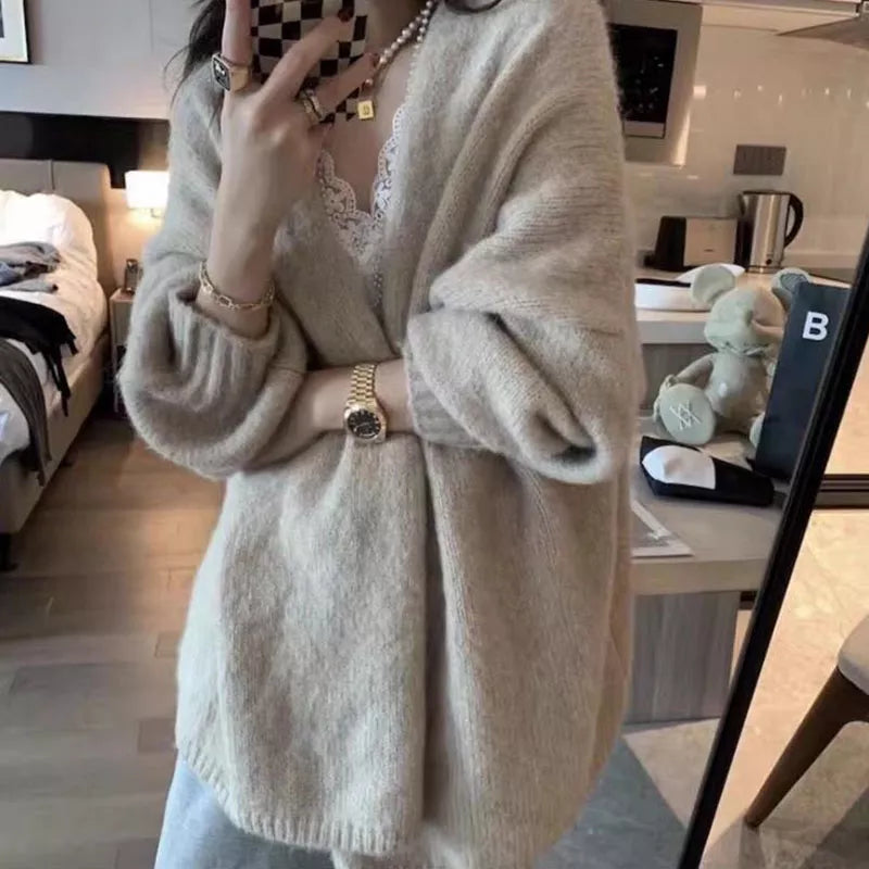 Belle Couture | Vintageinspireret Uldcardigan til Kvinder | Langærmet og Varm | Knappelukning | Stilfuld Komfort | Perfekt til Vinter | Regular Fit