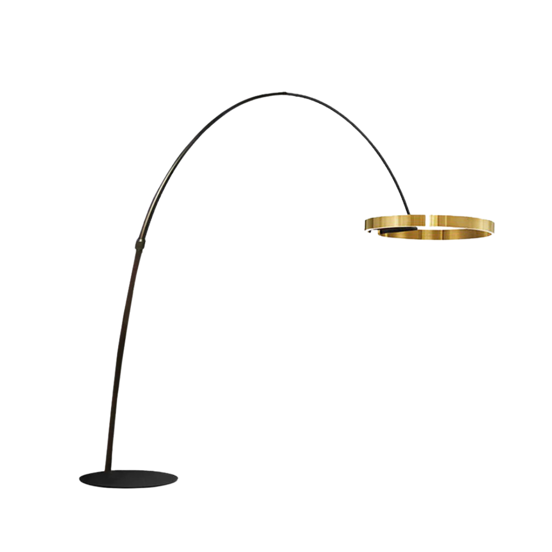 Lampe sur pied moderne en forme d'arc | Design élégant | Éclairage efficace | Matériaux durables | Idéal pour salon, chambre ou bureau | Construction