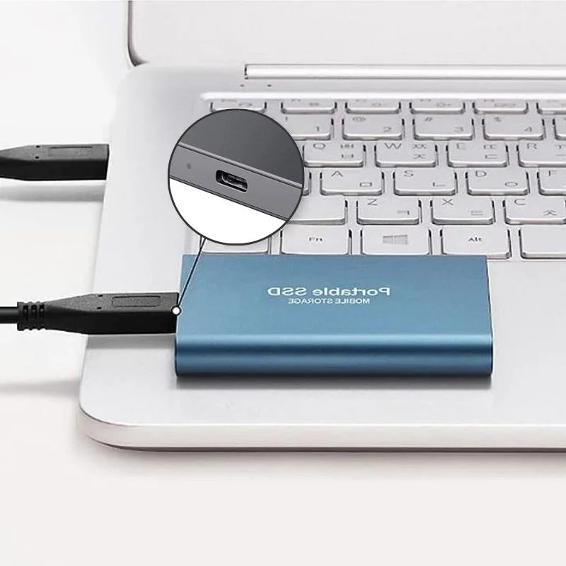 Ultrahurtig Bærbar SSD | Flere Størrelsesmuligheder | Plug-and-Play USB 3.1 | Drag-and-Drop Funktion | Beskyt Minder og Dokumenter | Transportabel Lagringsløsning