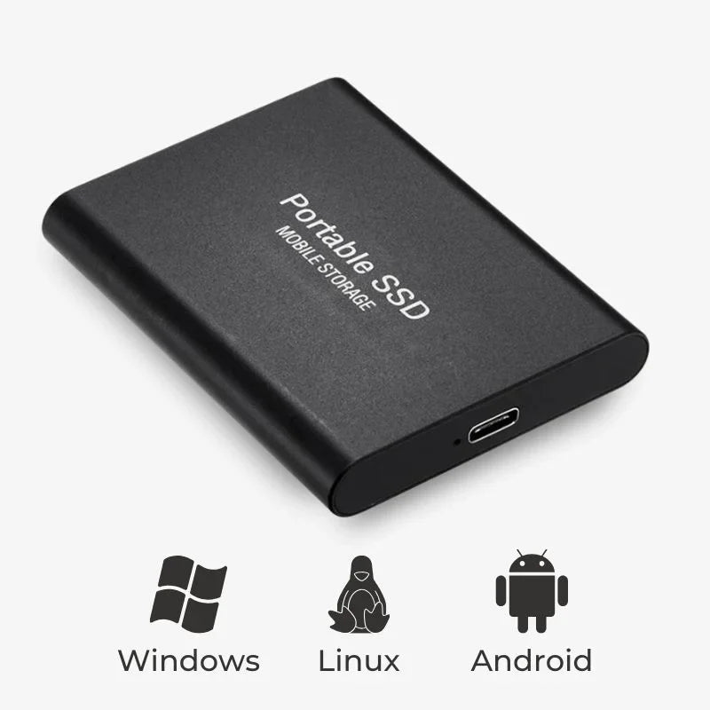UltraDrive | Ekstern SSD | USB 3.1 | Hurtig og sikker datalagring | Kompatibel med Windows, Mac, PS4, Xbox | 1TB-16TB kapacitet | Let og robust aluminiumdesign | Op til 1000 MB/s overførselshastighed