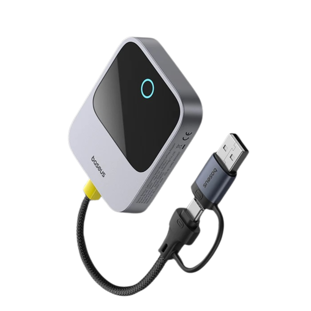Trådløs CarPlay Adapter | Bluetooth 5.3 + WiFi 5.8GHz | 8-kernet Chip | Auto-tilslutning | Apple CarPlay Kompatibilitet | Aluminium Hylster | Plug & Play Installation | Stemmekontrol Support